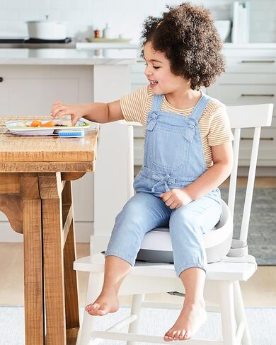 Skip Hop Booster Seat for Dining Table, Sleek Seat Booster, Grey/White in Kuwait