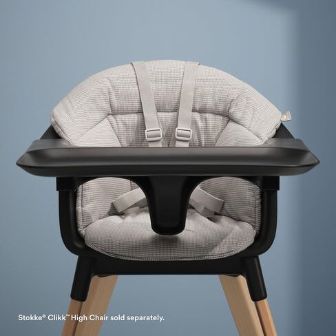 Stokke Clikk Cushion, Nordic Grey - Compatible with Stokke Clikk High Chair - Provides Support for Babies - Made with Organic Cotton - Reversible & Machine Washable - Best for Ages 6-36 Months in Kuwait