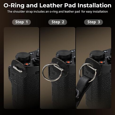 SMALLRIG Rope Camera Neck Shoulder Strap, Adjustable Braided Shoulder Strap with O-Ring and Leather Pad in Kuwait