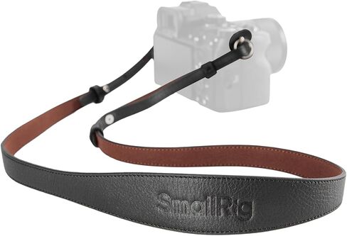 SMALLRIG Universal Leather Camera Neck Shoulder Strap for DSLR, Adjustable 100 to 110cm (39 to 43in), Max Load 10kg (22lb) in Kuwait