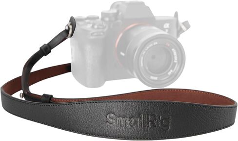 SMALLRIG Universal Leather Camera Neck Shoulder Strap for DSLR, Adjustable 100 to 110cm (39 to 43in), Max Load 10kg (22lb) in Kuwait