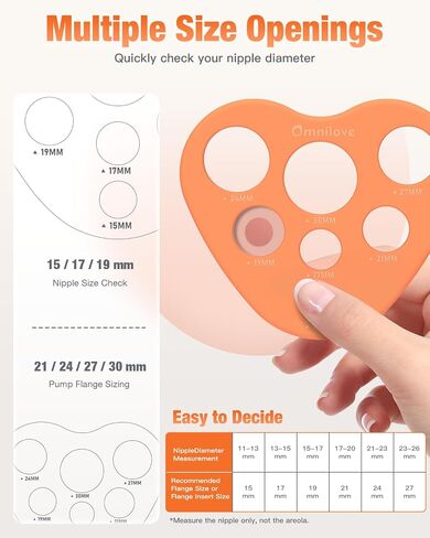 Nipple Corrector for Flat and Inverted Nipples with 7-Size Ruler | Soft silicone nipple corrector with adjustable suction and 7-size ruler for breastfeeding and pumping preparation. in Kuwait
