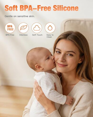 Nipple Corrector for Flat and Inverted Nipples with 7-Size Ruler | Soft silicone nipple corrector with adjustable suction and 7-size ruler for breastfeeding and pumping preparation. in Kuwait