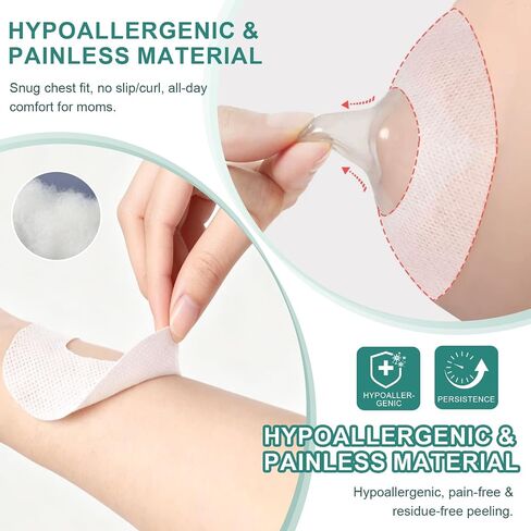 Nipple Shield Secure Stickers 30PCS,Sticky Nipple Shield for Breastfeeding,Braless Silver Nursing Cups Tape Individually Wrapped in Kuwait