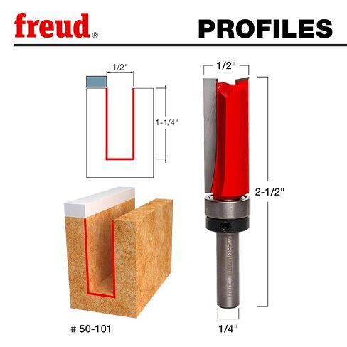 Freud 50-101: 1/2" (Dia.) Top Bearing Flush Trim Bit in Kuwait