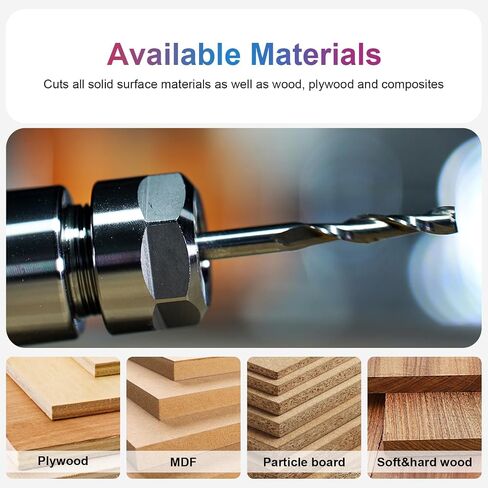 SpeTool Spiral Router Bits with UpCut 1/4 inch Cutting Diameter, 1/4 inch Shank 3 inch Extra Long HRC55 Solid Carbide CNC End Mill for Wood Cut, Carving in Kuwait