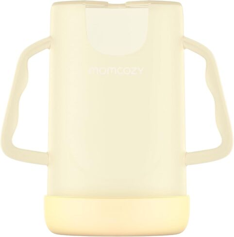 Momcozy Baby Pouch Holder No Squeeze | Baby Food & Juice Box Holder, Mess-Free, Easy Grip for Self-Feeding, BPA-Free & DEHP-Free, Must-Have for Babies, Green in Kuwait