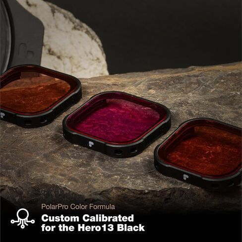 PolarPro Red Filter 3-Pack for GoPro Hero13 Protective Housing - Fits Hero9/10/11/12/13 Cameras in Protective Housing - Underwater Color Correction Dive Filters for Scuba or Snorkeling in Kuwait