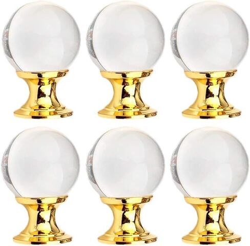 6pcs Round Handles for Drawer Cabinet Door Cupboard Kitchen Dresser with 2 Kinds Screws in Kuwait