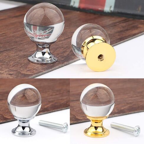 6pcs Round Handles for Drawer Cabinet Door Cupboard Kitchen Dresser with 2 Kinds Screws in Kuwait