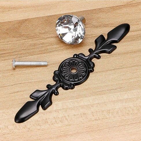 6 Pieces with Plate Zinc Alloy Drawer Handles for Kitchen Cabinet Dressing Table Cabinet Bathroomt, Gold in Kuwait