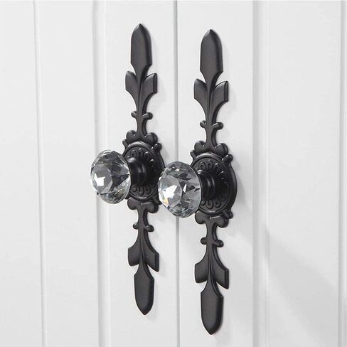 6 Pieces with Plate Zinc Alloy Drawer Handles for Kitchen Cabinet Dressing Table Cabinet Bathroomt, Gold in Kuwait