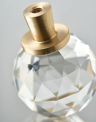 4 Pcs Transparent Crystal Furniture Single Hole Handle,with Screw Wardrobe Door Handle in Kuwait