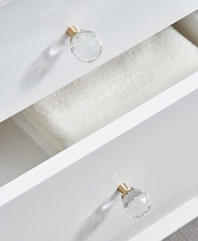 4 Pcs Transparent Crystal Furniture Single Hole Handle,with Screw Wardrobe Door Handle in Kuwait