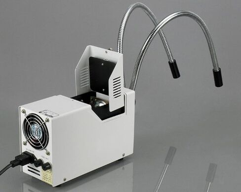 AmScope HL250-AY Dual-Gooseneck Fiber Optic Stereo Microscope Light, 150W Halogen Light Source, 110V-120V in Kuwait