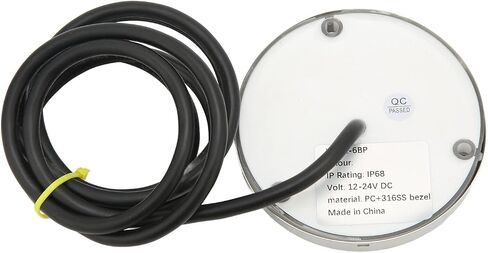 3.5in LED Underwater Light Surface Mount, Marine Underwater Light, IP68 12V–24VDC Boat Transom Fishing Light with Stainless Steel Ring for Yacht, Boat, Pool & (Blue) in Kuwait