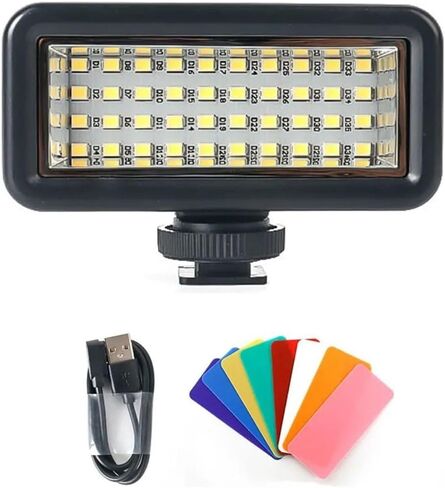 FABULETTA Underwater Photography Diving Fill Light, IPX8 40M Waterproof LED Video Light with 2500mAh, Cold Shoe Mount for Hero 11/10/9, Action 3/2, (Lighting) in Kuwait