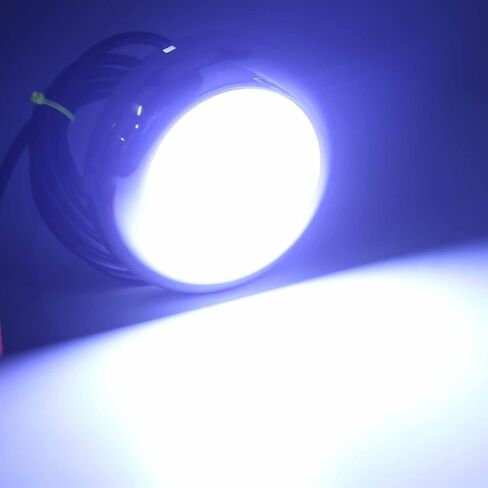 108 Led Led Underwater Boat Lights, 4in 12v dc Pool Lights Beads Steel 4.92ft Power Cord Ip68 Waterproofing for Night Fishing Cruise Ships Yachts Boats (Blue) in Kuwait