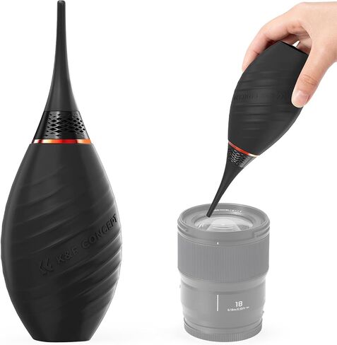 K&F CONCEPT Soft Tip Strong Air Blower with Long Nozzle,Highly Elastic | Made of Silicone Material,Dual-Valve Silicone Blower,Ergonomic Design for a Comfortable Grip,for Cleaning Lenses Filters,MB02 in Kuwait