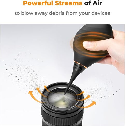 K&F CONCEPT Soft Tip Strong Air Blower with Long Nozzle,Highly Elastic | Made of Silicone Material,Dual-Valve Silicone Blower,Ergonomic Design for a Comfortable Grip,for Cleaning Lenses Filters,MB02 in Kuwait
