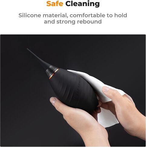 K&F CONCEPT Soft Tip Strong Air Blower with Long Nozzle,Highly Elastic | Made of Silicone Material,Dual-Valve Silicone Blower,Ergonomic Design for a Comfortable Grip,for Cleaning Lenses Filters,MB02 in Kuwait
