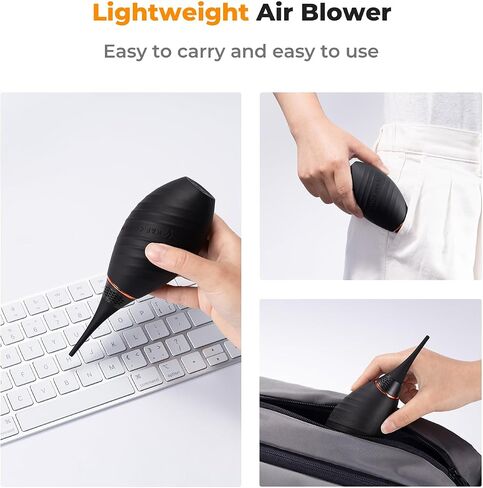 K&F CONCEPT Soft Tip Strong Air Blower with Long Nozzle,Highly Elastic | Made of Silicone Material,Dual-Valve Silicone Blower,Ergonomic Design for a Comfortable Grip,for Cleaning Lenses Filters,MB02 in Kuwait