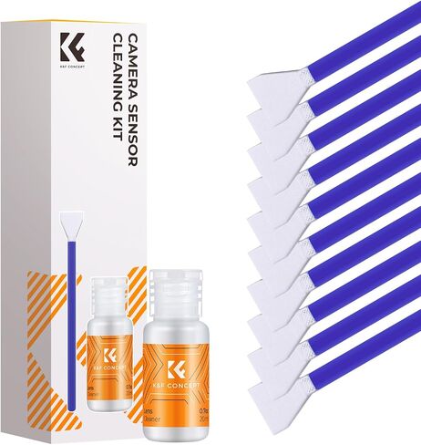 K&F CONCEPT M4/3 Sensor Cleaning Kit with Sensor Cleaner for M4/3 Cameras | 12mm sendor SwabsX10,Vacuum Package,Flexible Grip Rod,Superfine Microfiber Cloth Material,Mild Cleaning Liquid,MA03 in Kuwait