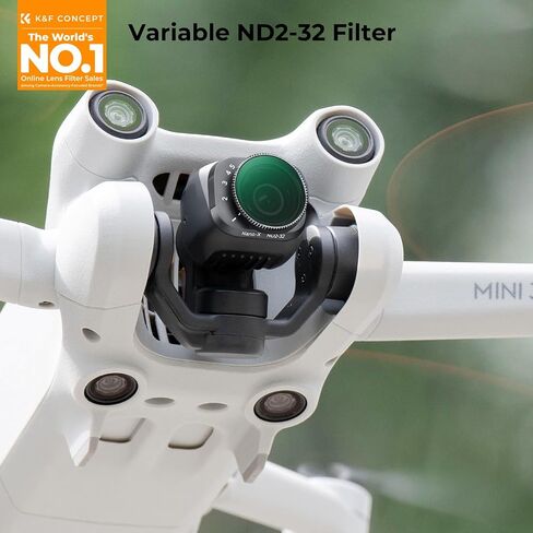 K&F CONCEPT Variable ND2-32 (1-5 Stop) ND Filter for DJI Mini 3 Pro | 28 Multi-Coated,HD Optical Glass Slim Drone Camera Lens Aerial Video Photography Accessories, Mini 3 Pro Accessories - FD021 in Kuwait