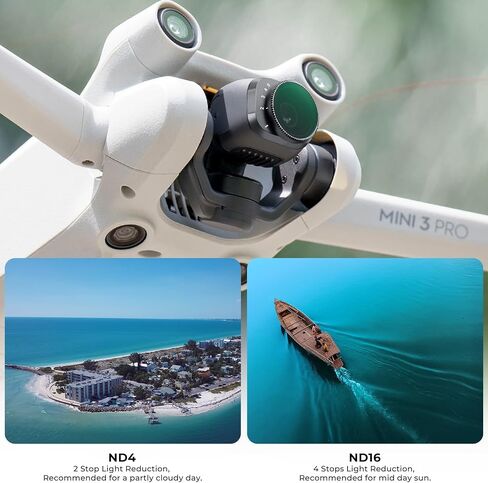 K&F CONCEPT Variable ND2-32 (1-5 Stop) ND Filter for DJI Mini 3 Pro | 28 Multi-Coated,HD Optical Glass Slim Drone Camera Lens Aerial Video Photography Accessories, Mini 3 Pro Accessories - FD021 in Kuwait