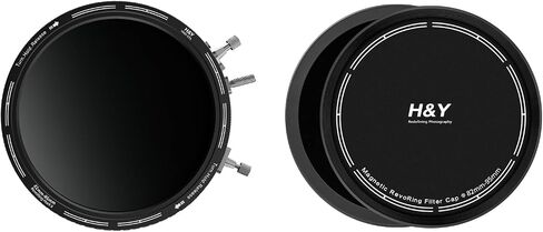 H&Y RevoRing Mark II 67-82mm Filmmaker Kit VND/CPL Filter with Matte Box | Adaptive-Size 67-82mm Variable ND3-1000 & CPL Lens Filter, Magnetic Matte Box, Converter, Bridge Ring & Cap for Filmmaking in Kuwait