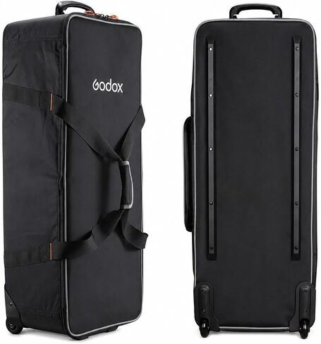 Godox CB-06 CB06 Hard Carrying Case 37" Rolling Studio Bag with Wheels and UB-008 40" 101cm Translucent White Soft Umbrella Kit for Photography Flash Strobe, Padded Gear Trunk with Dividers in Kuwait