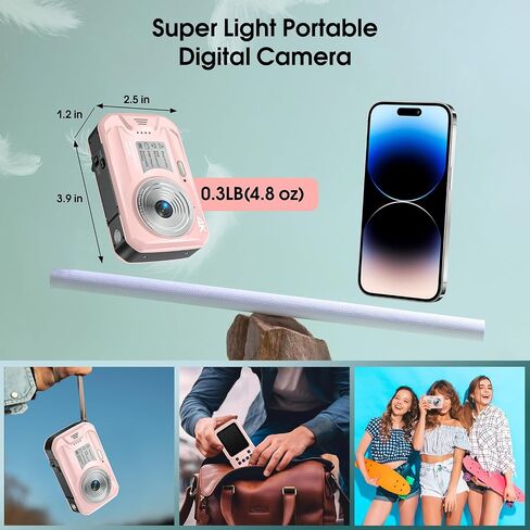 4K Underwater Camera, Autofocus Floatable Waterproof Camera with IPS HD Screen, 64MP 16FT Waterproof Digital Camera with 16GB Card, in Kuwait