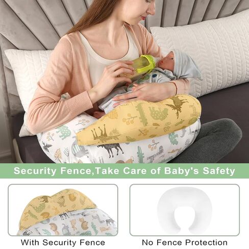 BATTOP Nursing Pillow for Breastfeeding,Bottle Feeding, Plus Size Breastfeeding Pillows with Adjustable Waist Strap Removable Cover, Extra Pillow on Top for More Support for Mom in Kuwait