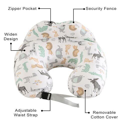 BATTOP Nursing Pillow for Breastfeeding,Bottle Feeding, Plus Size Breastfeeding Pillows with Adjustable Waist Strap Removable Cover, Extra Pillow on Top for More Support for Mom in Kuwait