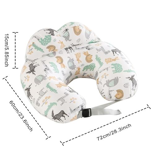 BATTOP Nursing Pillow for Breastfeeding,Bottle Feeding, Plus Size Breastfeeding Pillows with Adjustable Waist Strap Removable Cover, Extra Pillow on Top for More Support for Mom in Kuwait