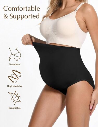 HOFISH Seamless Over-Bump Maternity Underwear, High-Waisted Panties | Seamless over-bump maternity panties with No-Show edges, No-Roll comfort and Gentle Support. in Kuwait