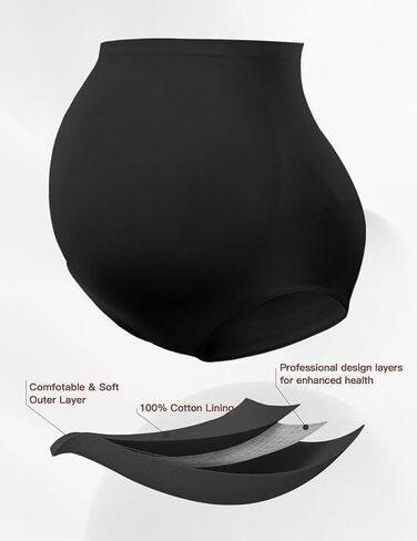 HOFISH Seamless Over-Bump Maternity Underwear, High-Waisted Panties | Seamless over-bump maternity panties with No-Show edges, No-Roll comfort and Gentle Support. in Kuwait