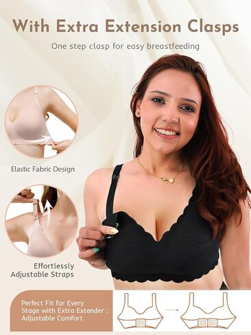 Nursing Bras for Breastfeeding, Seamless Ultra Comfort Maternity Bra, Natural Shape Pregnancy Bras for Women in Kuwait