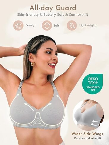 Nursing Bras for Breastfeeding, Seamless Ultra Comfort Maternity Bra, Natural Shape Pregnancy Bras for Women in Kuwait