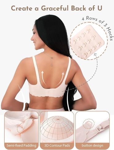 Nursing Bras for Breastfeeding, Seamless Ultra Comfort Maternity Bra, Natural Shape Pregnancy Bras for Women in Kuwait