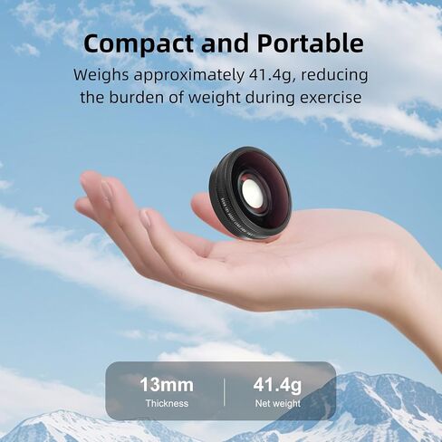 Wide-Angle Lens for DJI Osmo Action 6, 185° Ultra-Wide View Lens Extender Compatible with DJI Osmo Action 6 Camera Lens Accessories in Kuwait