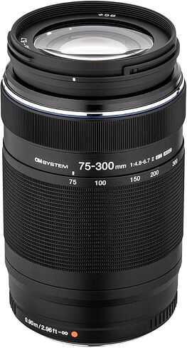 OM SYSTEM M.Zuiko Digital ED 75-300mm f/4.8-6.7 II Lens Bundle Including: 3-Piece Filter Kit, Hand Strap, Cap Keeper, Cleaning Kit in Kuwait