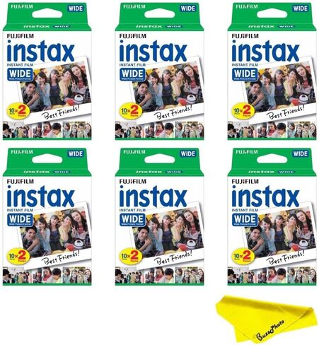 Fujifilm Instax Wide Instant Films Twin Pack for Instax Wide 210 200 100 300 - BuzzPhoto Value Pack (120 Sheets) in Kuwait