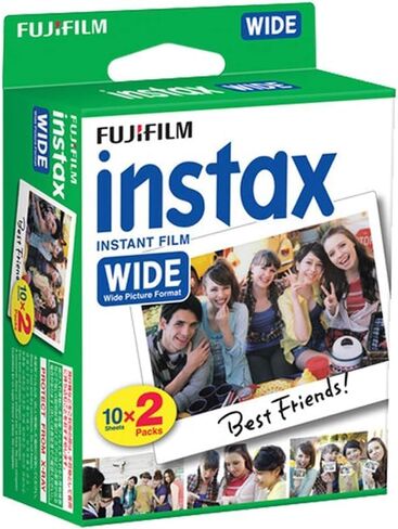 Fujifilm Instax Wide Instant Films Twin Pack for Instax Wide 210 200 100 300 - BuzzPhoto Value Pack (120 Sheets) in Kuwait