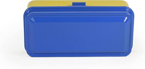 KODAK 120/135 Film Case - for 8 Rolls of 120 Films / 10 Rolls of 35mm Films - Retro Steel Case to Sort & Safeguard Film (Blue Top/Yellow Body) in Kuwait