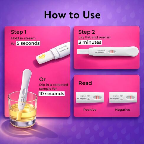 Apphia Health Early Detection Pregnancy Test Kit 15 Midstream hCG Tests, Detects Pregnancy Up to 6 Days Before Missed Period, Easy to Read Results, Female Urinal Compatible, Made in USA, Pack of 15 in Kuwait