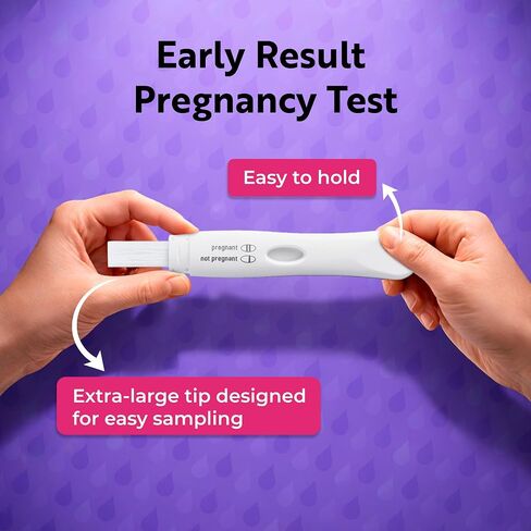 Apphia Health Early Detection Pregnancy Test Kit 15 Midstream hCG Tests, Detects Pregnancy Up to 6 Days Before Missed Period, Easy to Read Results, Female Urinal Compatible, Made in USA, Pack of 15 in Kuwait