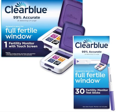 Clearblue Fertility Bundle: Fertility Monitor, 1 Touch-Screen Monitor, 1ct + Fertility Test Sticks, 30ct in Kuwait