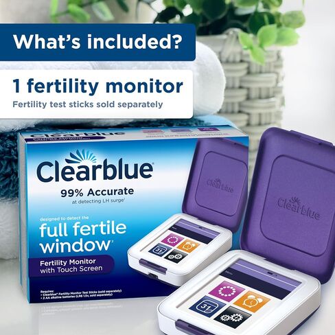 Clearblue Fertility Bundle: Fertility Monitor, 1 Touch-Screen Monitor, 1ct + Fertility Test Sticks, 30ct in Kuwait