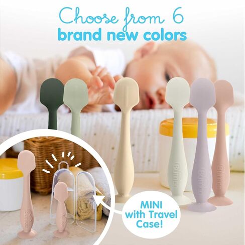 Bumco Baby Bum Brush - Diaper Cream Spatula Applicator (Dusty Pink) | BPA-Free Diaper bag essentials. Mom-invented butt paste spatula and diaper rash cream applicator. Soft, wipe-clean silicone. in Kuwait